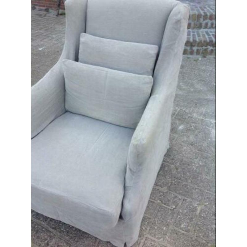 Prachtige linnen fauteuil!