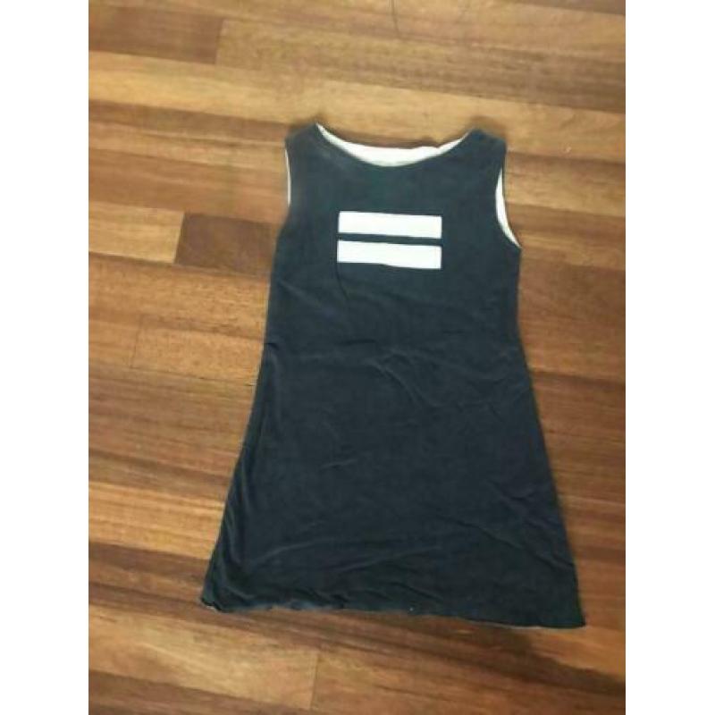 schattig Bengh jurkje reversible 110-116 d-blauw/gebr. wit