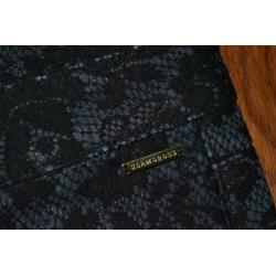 Glamorous, blauwzwart skinny broek met kant, mt 30 (M)