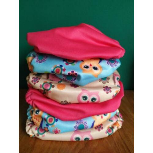 6 super schattige wasbare newborn pocket luiers, per stuk