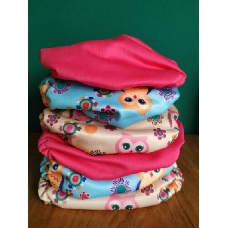 6 super schattige wasbare newborn pocket luiers, per stuk