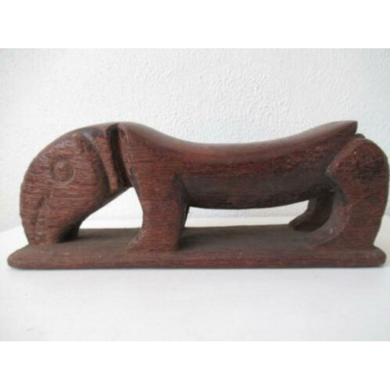 Oud primitief hoofdkussen, Asmat tribe Papu Nieuw Guinea art