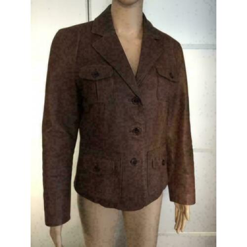 B1530 Naf Naf: nappa-leren jasje colbert blazer Mt. M=38-40
