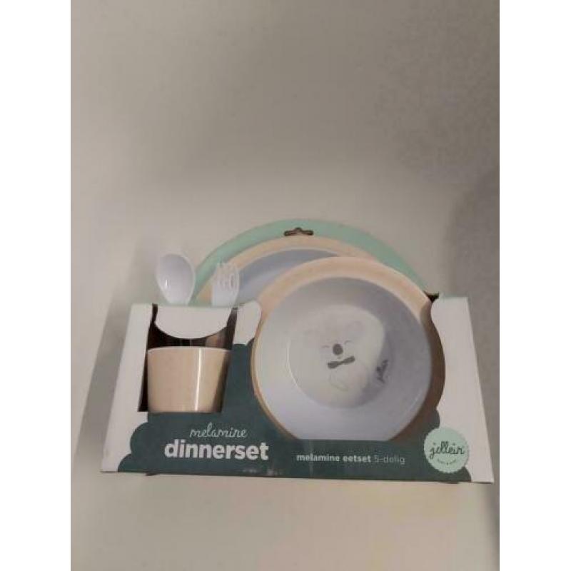 Jollein dinerset Wild animals Creamy peach nieuw in verpakki