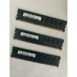 3 x 1 GB DDR3 1066 Mhz geheugen
