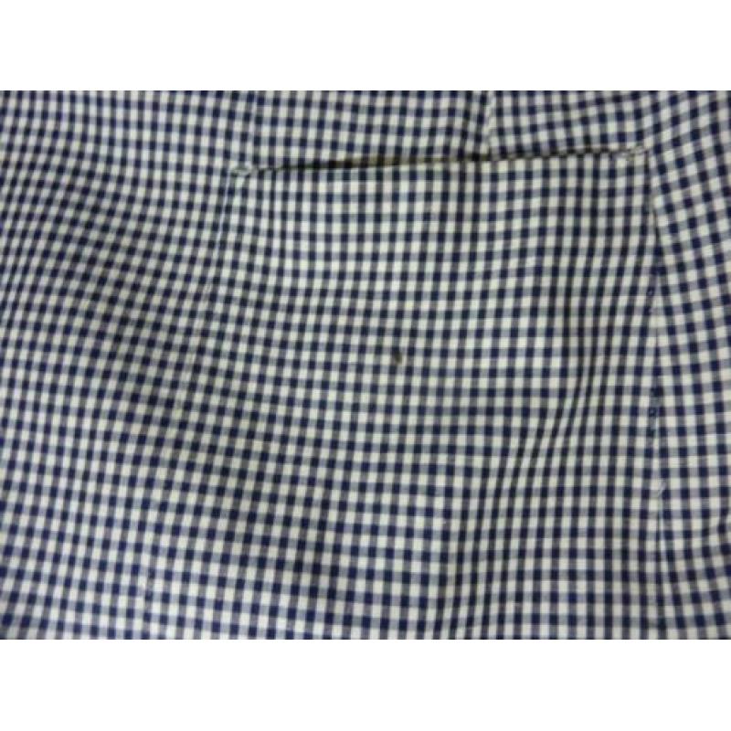 Blauw-wit woolblend geruite blazer van Van Gils
