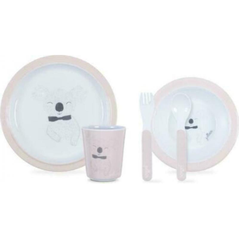 Jollein dinerset Wild animals Creamy peach nieuw in verpakki