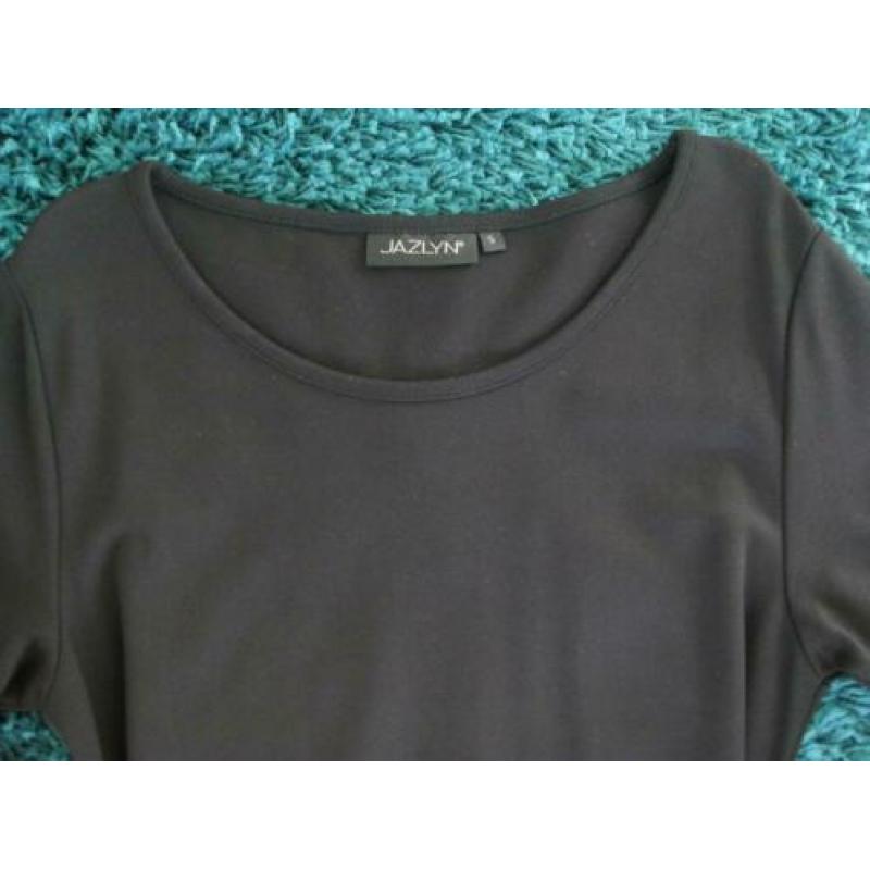 Elegante zwarte jurk driekwart mouw Jazlyn maat S 36