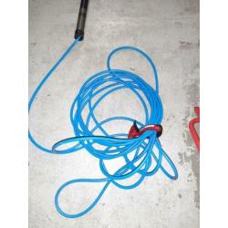 Telewassteel carbon met kevlar totaal 10 meter met borstel