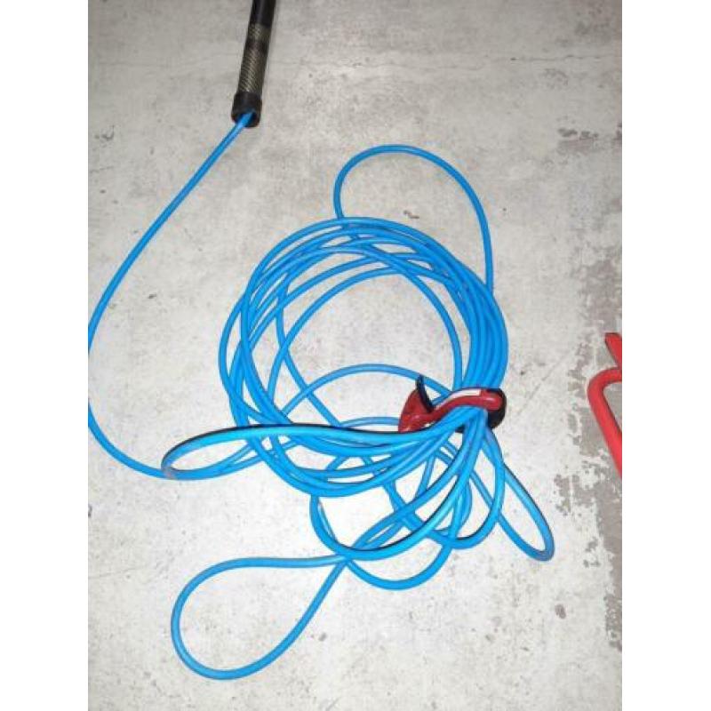 Telewassteel carbon met kevlar totaal 10 meter met borstel