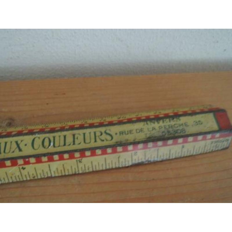 Vintage metalen lineaal