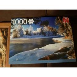 Zeer Mooi Besneeuwde Natuur Puzzel Van Serie Premuim Quality