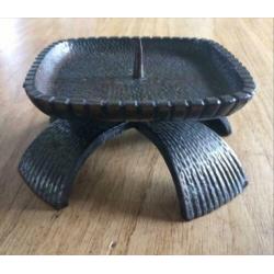 Vintage metalen kandelaar brutaliteit mid century