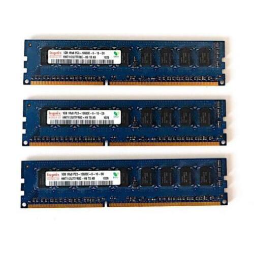3 x 1 GB DDR3 1066 Mhz geheugen