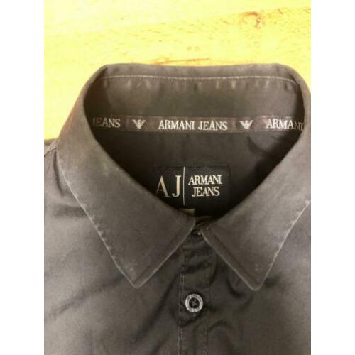 Armani Jeans overhemd blouse. Maat: L. Zwart