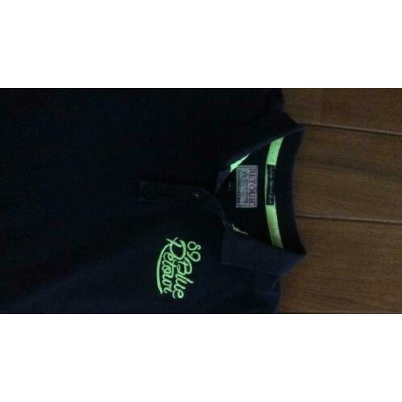Blauw poloshirt merk Retour maat 14