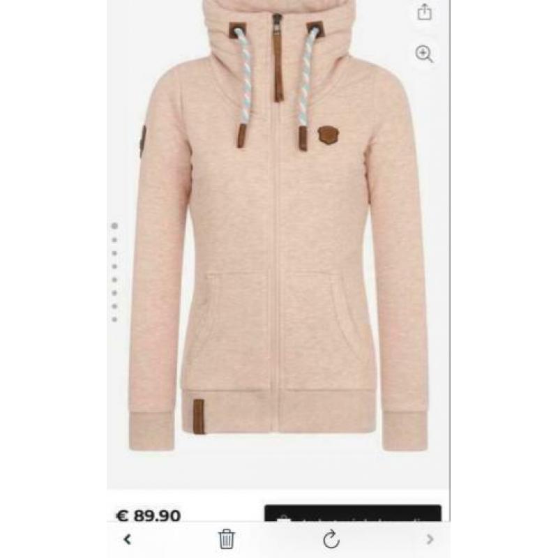 Naketano vest roze zgan maat 36/S !