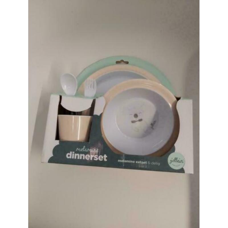 Jollein dinerset Wild animals Creamy peach nieuw in verpakki