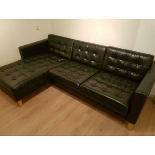 2 zits leren bank Karlstad + lounge