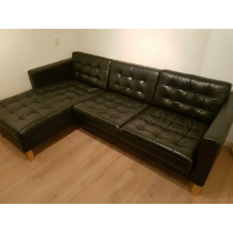 2 zits leren bank Karlstad + lounge