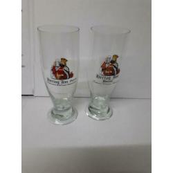 2 verschillende hertog jan bierglazen. zie foto's