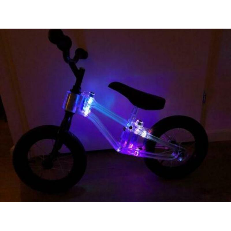 Loekie sparkling loopfiets 12 inch met glitters nieuw