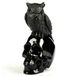 Zwart Obsidiaan Schedel Reiki Skelet Kristal 1.5 KG