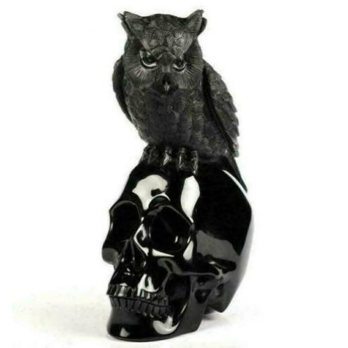 Zwart Obsidiaan Schedel Reiki Skelet Kristal 1.5 KG