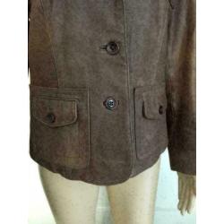 B1530 Naf Naf: nappa-leren jasje colbert blazer Mt. M=38-40
