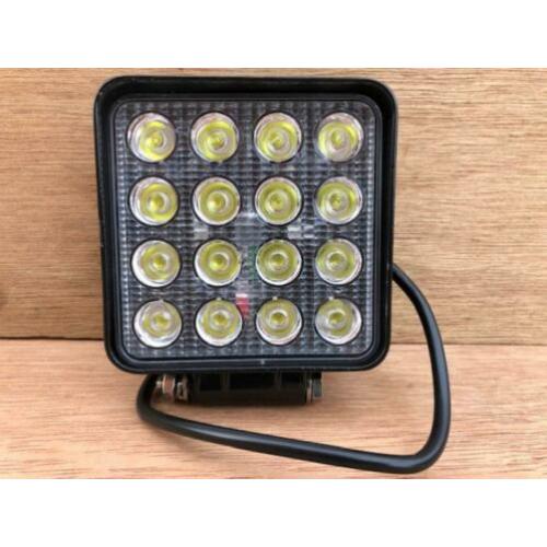 Werklamp 16 led 48 watt, 9-80 volt ontstoord.