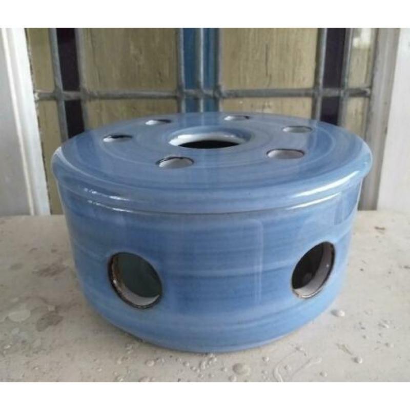 Blauw Volendams Aardewerk Theelicht + Theepot