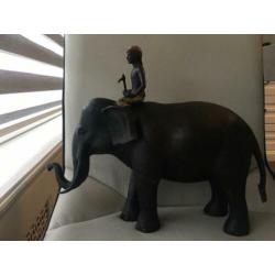 Bronzen olifant beeld woonaccessoires JLC