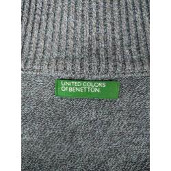 United Colors of Beneton Vest Blauw/Grijs Maat XL