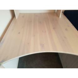 Hoogslaper blauw met buro en extra bed