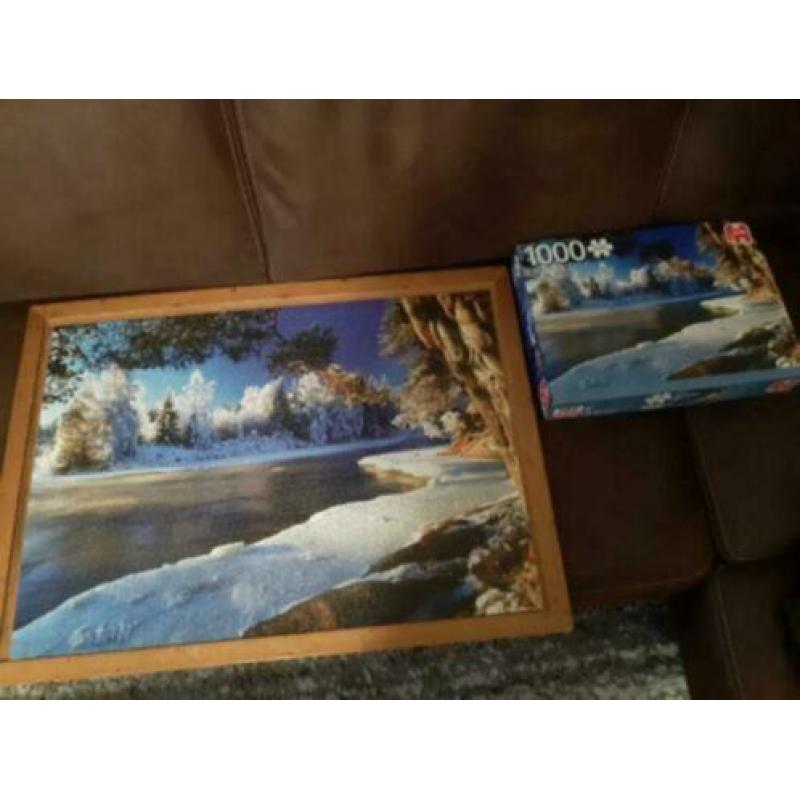 Zeer Mooi Besneeuwde Natuur Puzzel Van Serie Premuim Quality
