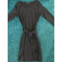 Elegante zwarte jurk driekwart mouw Jazlyn maat S 36