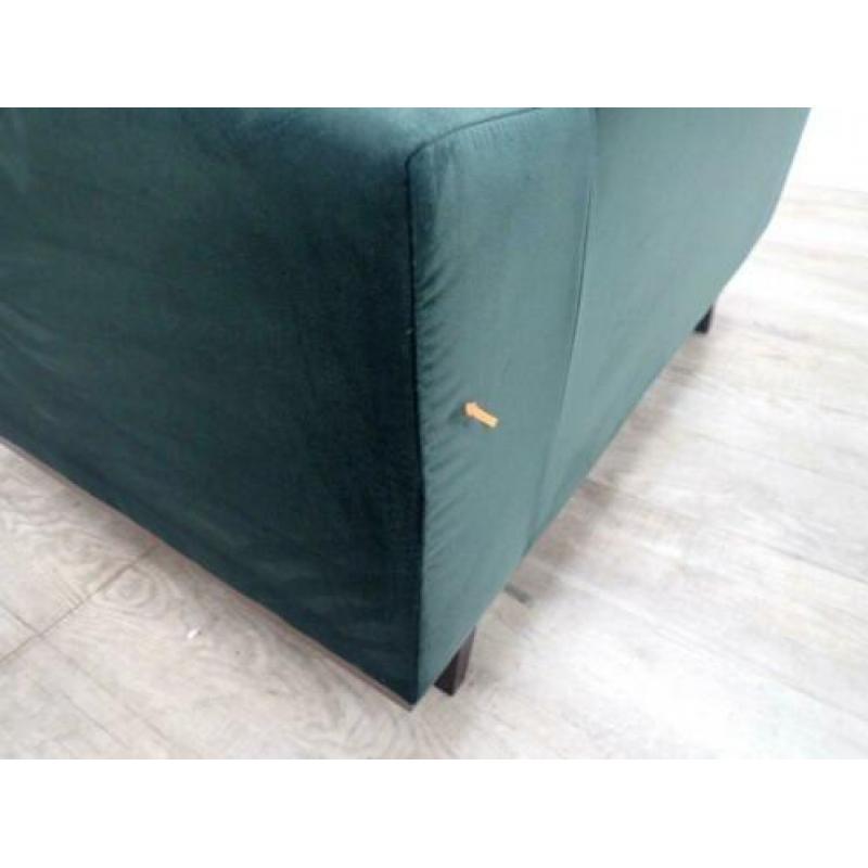 Toronto fauteuil/loveseat velours groen van € 319 NU € 189