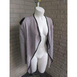 Lang vest met lederen details maat S - SALE!