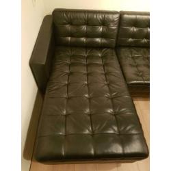2 zits leren bank Karlstad + lounge