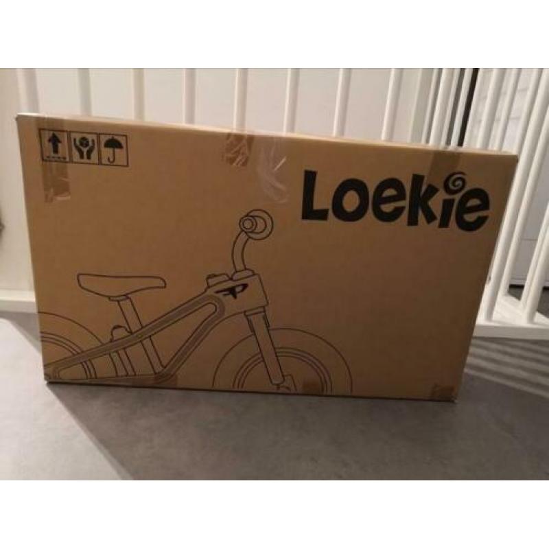 Loekie sparkling loopfiets 12 inch met glitters nieuw