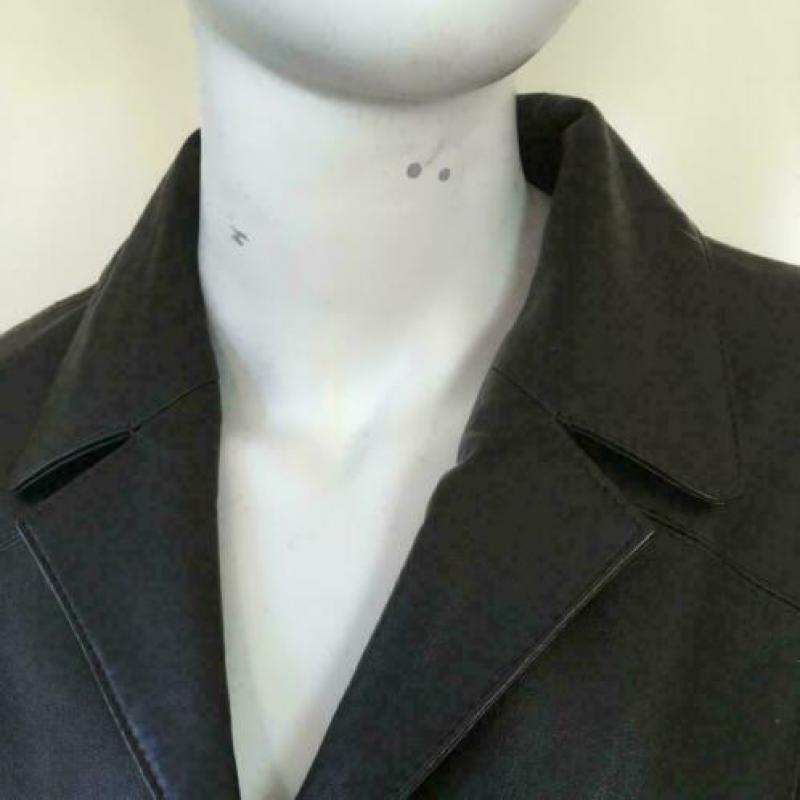3909 Gloednieuwe bruine leren jas blazer CHAZZ; Mt=36