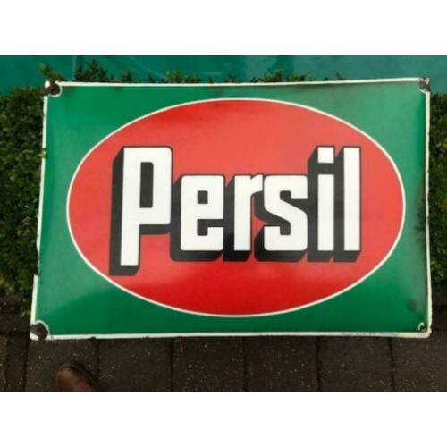 vintage bol emaille reclamebord Persil (reclame bord antiek)