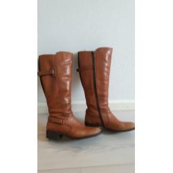 Leren cognac laarzen