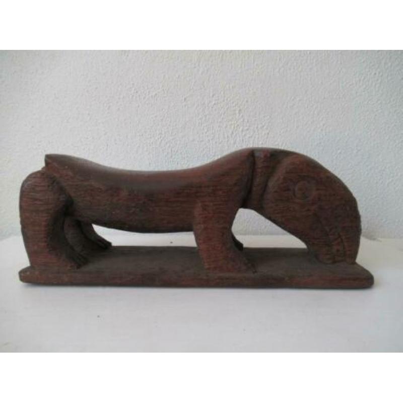 Oud primitief hoofdkussen, Asmat tribe Papu Nieuw Guinea art