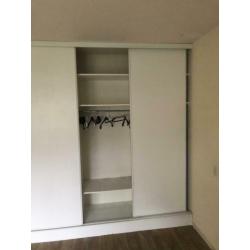 Schuifwanden kast 240x240 cm wit