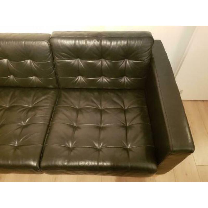 2 zits leren bank Karlstad + lounge