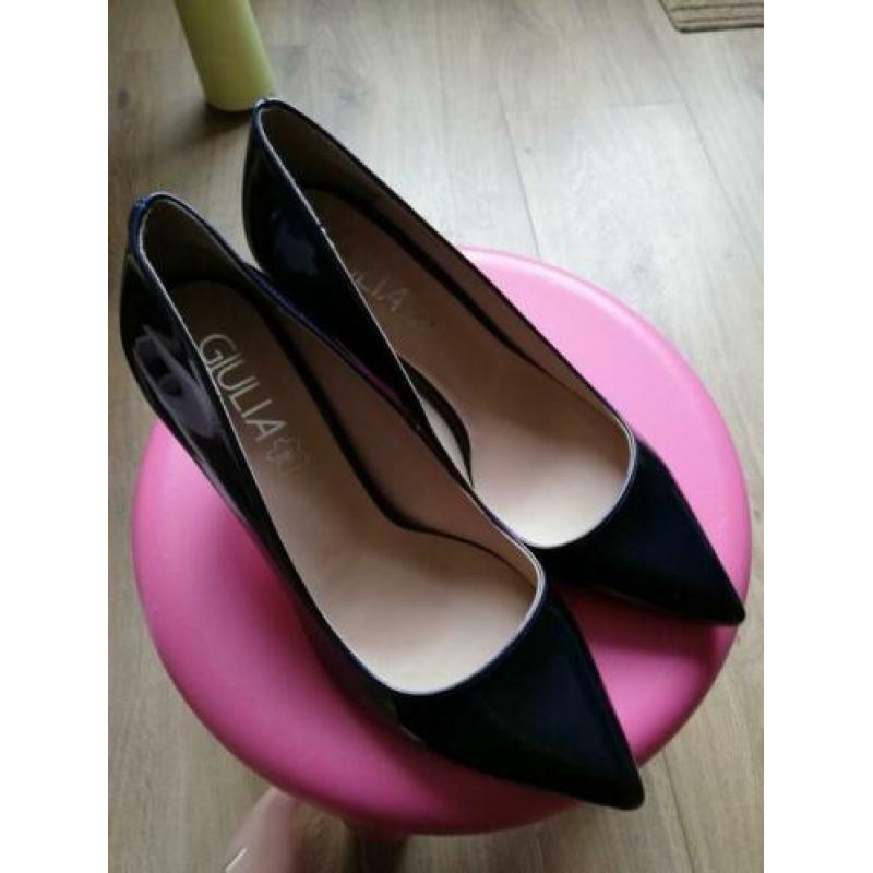 Blauwe pumps lak mt 40