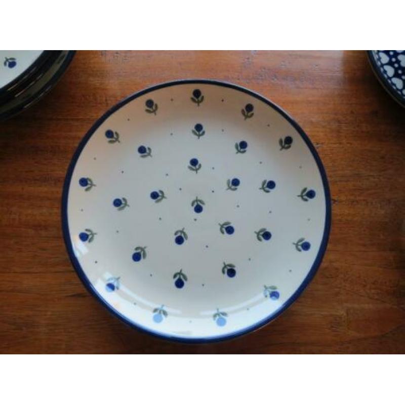 Bunzlau servies, gebaksbordjes 16 cm