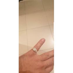 18k 18 karaat Gouden heren ring met grote 1.32ct diamant