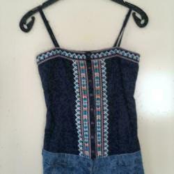 3914 Blauwe jumpsuit PELAGIZA IBIZA; Mt=XS Nieuwstaat